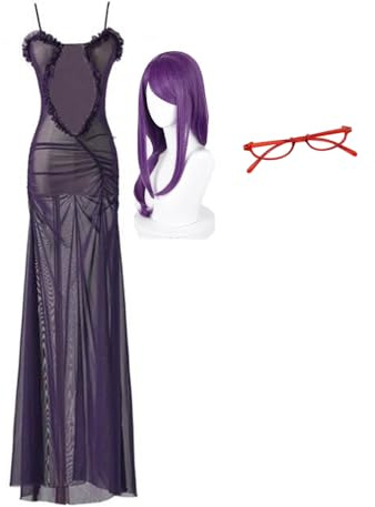 Gooyeh Tokyo Ghoul Cosplay Kamishiro Rize Cosplay Costume For Damen Anime Cosplay Damenbekleidung Violettes Kleid Halloween-Kostüm Für Anime Fans