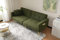 Schlafsofa mit Bettfunktion, 2 Sitzer Sofa,verstellbarem Winkel, goldenen Beinen, mit Kissen und seitlichen Aufbewahrungstaschen (Grün)