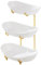 Obetuens Fruit Bowl for Kitchen Counter, with Serving Bowls and Metal Stand Tiered Serving Bowls for as a Snack Plate, Dried Fruit Plate, or Even a Display Stand for Birthday Parties (White 3 Tier)