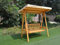 Mucola Hollywoodschaukel 188x161x88 cm Gartenschaukel Holz Hängeschaukel mit Sonnenschutz Schaukelbank Relaxschaukel Terrassenschaukel