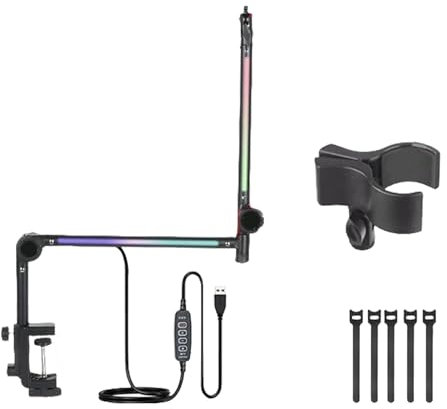 Boom Arm Microphone Stand Boom Arm for Most Microphones Easy Installation Heavy Duty Microphone Stand Multi-Direction Adjustable