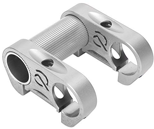 plplaaoo Fahrrad-Doppelvorbau, Verstellbarer Lenkervorbau, 25,4 mm, Faltrad, Aluminiumlegierung, leicht, langlebig, Upgrade für Falträder, 1 Stück (Silber)