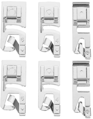 NUOBESTY Kit de 6 pieds-de-biche universels pour couture - Pied pour guide de couture, kit de broderie, pied double entraînement, fournitures pour machines à coudre, 3 mm, 4 mm, 6 mm
