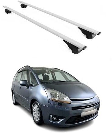 Dachträger kompatibel mit Citroen C4 Picasso/Grand Picasso 2006-13 5 tür 75kg Metall Grau