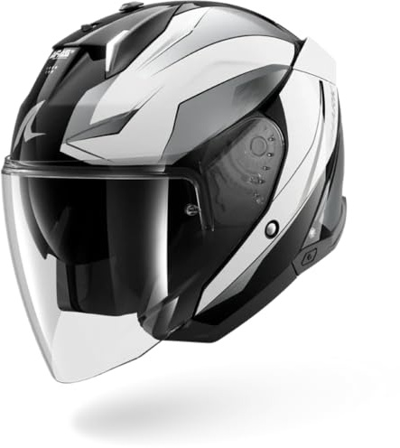SHARK, Jet Motorradhelm SKWAL i3 JET MEKARIUM Black Chrome White KUW, S
