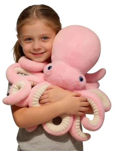 Generisch Oktopus Plüschtier, Niedliche Marine Spielzeug Dekoration, Kuscheltier Krake Kreative Plüschtier Marine Spielzeug, Schlafen Beschwichtigen Sie Puppe Für Kinder Mädchen (Rosa, 65 cm)