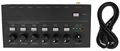 Huba MX600 Ultra-Low Noise 6 Channel Line Mixer, Geeignet Für Violine, E-Gitarre, Klavier, Elektronisches Schlagzeug