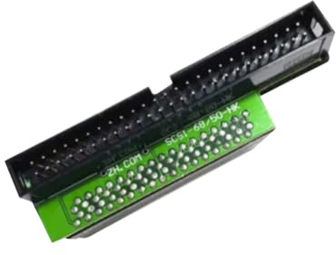 Agmoctz Hochwertiger SCSI 68-Pin-Stecker auf 50-Pin-Stecker Festplattenkonverter-Adapter (SCSI 68p auf IDE 50p)