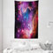 ABAKUHAUS Kosmos Wandteppich und Tagesdecke, Magellansche Wolke Stern aus Weiches Mikrofaser Stoff Waschbar ohne Verblassen Digitaldruck, 140 x 230 cm, Violett Blau Orange