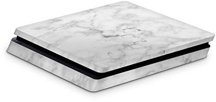 Skins4u Aufkleber Design Schutzfolie Vinyl Skin kompatibel mit Sony PS4 PlayStation 4 Slim Marmor Weiss