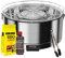 YesEatIs by FEUERDESIGN MAYON Grill aus Edelstahl Kit mit ZÜNDGEL + Kohle 3 Kg + GRILLZANGE