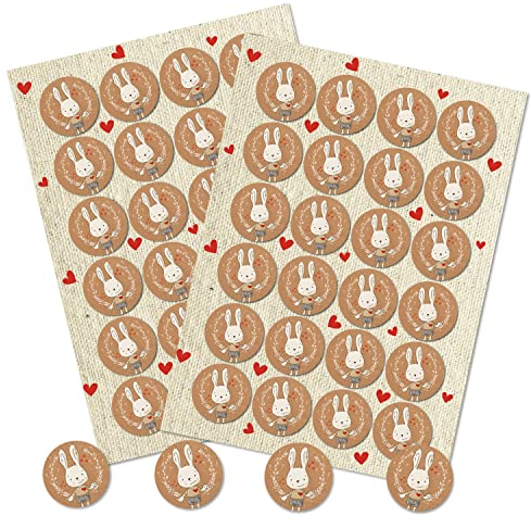 Logbuch-Verlag 48 Osterhase Aufkleber Osteraufkleber Hase Sticker Häschen Ohren Geschenk Deko