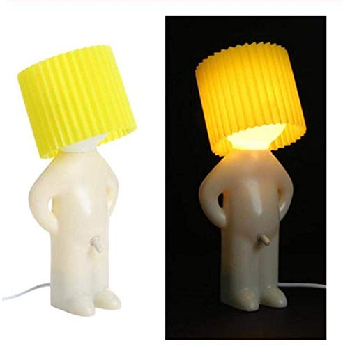 Lampe Veilleuse Naughty Boy Protection Des Petit Homme Timide Lampe Créative Chambre Lampe De Table Pour La Décoration De La Maison Couple Joli Cadeau Fête-Jaune