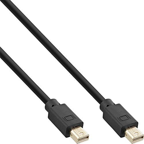InLine® InLine - Cable Mini DisplayPort 1.4 (Macho a Macho, 1 m), Color Negro y Dorado