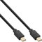 InLine® Câble Mini DisplayPort 1.4 mâle/mâle Noir/doré 1 m