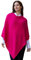 Kaschmirmischung Poncho Frau Made in Italy Merinowolle Kaschmir Schwarz Beige Weiß Blau Grau Strick Umhang Schal One Size Geschenk Winterkleidung Pashmina, fuchsia, Einheitsgröße