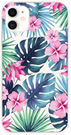 Coque en Silicone imprimée Compatible Apple iPhone 11 Tropical Aquarelle