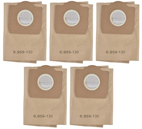 5er-Pack Staubsaugerbeutel, universelle Staubbeutel für Nass- und Trockensauger, Standard-Filtrationsstaubbeutel, Kehrmaschinen-Reinigungsbeutel, für Karcher 6.959-130.0 WD3200 WD3300