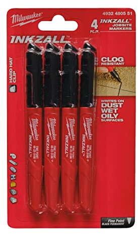 Milwaukee Inkzall Marker, Schwarz, 4 Stück