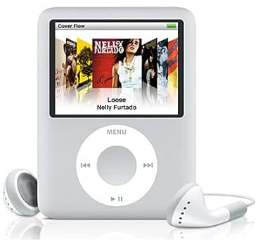PLAYER AppleiPod originale compatibile con lettore Mp3 Mp4 - Apple iPod Nano 8GB - 3a generazione (argento) (rinnovato)