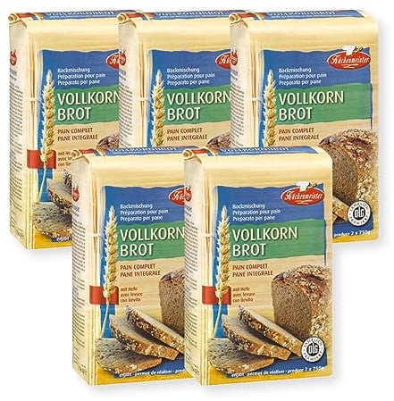 BIELMEIER 5 KG KÜCHENMEISTER Brotbackmischung Vollkornbrot a 1 KG Frießinger Mühle