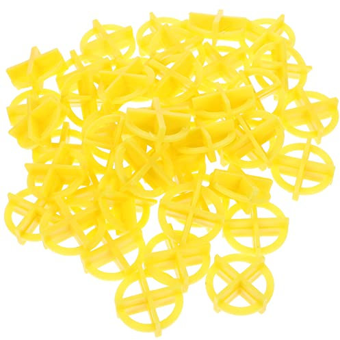 DOITOOL 100pcs Cross Sticker Grout Spacers Tile Separators Installation Laying Tools Reusable Tile Spacers Floor s Grout Tools Positioning s Flat Clip Pp Leveling