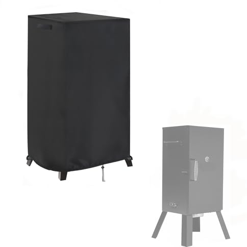 Aidetech Housse de fumoir pour fumoir électrique analogique Masterbuilt MB20070210, Housse imperméable pour Barbecue d'extérieur, Noir (58,4 x 53,3 x 96,5 cm (L x l x H)