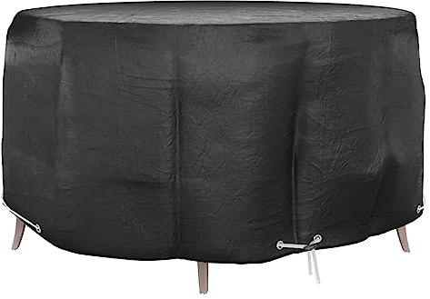 BaraSh Gartenmöbel-Abdeckung 10 Ösen Ø230x90 cm Rund Hussen Bierzeltgarnitur