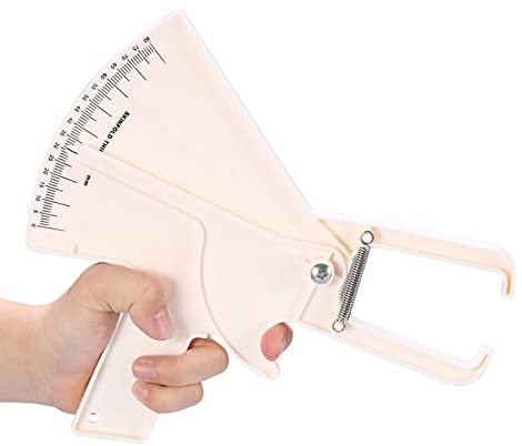 Körperfettmessung Hautfalten-Messschieber Gewichtsverlusttester 2 Farben 0-80 Mm, Ärzte Empfehlen Regelmäßige Messung, Hautfaltendickenskala für Genaue Ablesung (WHITE)