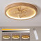 LED Deckenleuchte Dimmbar Holzmaserung Schlafzimmerlampe Modern Runde Deckenlampe mit Fernbedienung 43CM Harz Geweih Design Deckenbeleuchtung für Wohnzimmer Küche Büro Balkon Deckenlampen Flurlampe