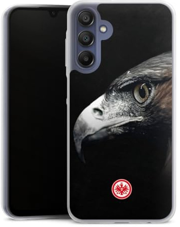 Slim Case kompatibel mit Samsung Galaxy A15 Silikon Handyhülle transparent Hülle extra dünn Eintracht Frankfurt Offizielles Lizenzprodukt Europameisterschaft