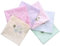 NYGGTYK 6 Stück Damentaschentücher, Retro-Taschentücher, Weiche Baumwolltaschentücher, Spitzentaschentücher, Bestickte Taschentücher (Weiß/Rosa/Gelb/Hellblau/Helllila/Hellgrün)