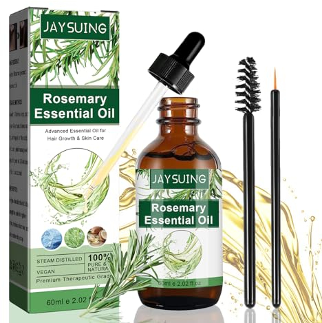 Rosmarinöl Haare,Rosemary Oil for Hair Growth,Rizinusöl Haare,Rosemary Mint Oil,Rosmarin haare,öl haare Augenbrauen Und Wimpern Zur Hautpflege,Aromatherapie,Pflege dünnem,trockenem brüchigem Haar 60ml