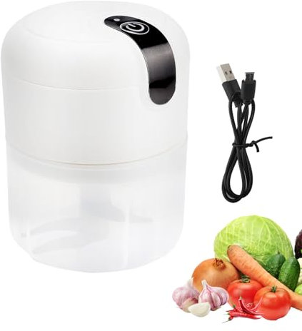 TNSLAND Tritatutto Elettrico per Cipolle 250 ml, Elettrico USB, Tritatutto per Carne, Cipolle, Aglio, Zenzero