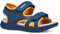 Geox J VANIETT Boy C Sandale, Navy/Orange, 37 EU