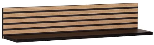 Lomadox Regal Wandregal Wandboard Aktenregal Büroregal Büromöbel Bücherregal modern in schwarz Akustikpaneel-Optik
