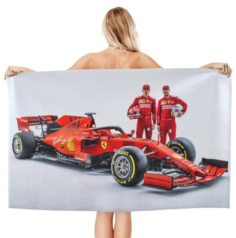 YOGAES Strandtuch Charles Leclerc, Strandtuch für Kinder, XXL-Strandtuch, Formel-1-Enthusiasten, Jugendliche, Camping, Baden (A2, 80 x 160 cm)