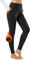 baleaf Women's Thermal Leggings with Pockets Fleece Lined Yoga Pants Winter Warm High Waisted Trousers Black XS