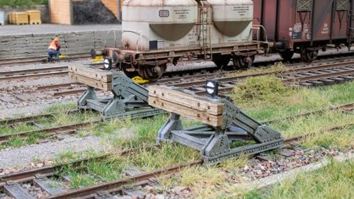 NOCH® Prellbock in realistischer Miniatur, für Modelleisenbahn Zubehör, perfekt für Spur N