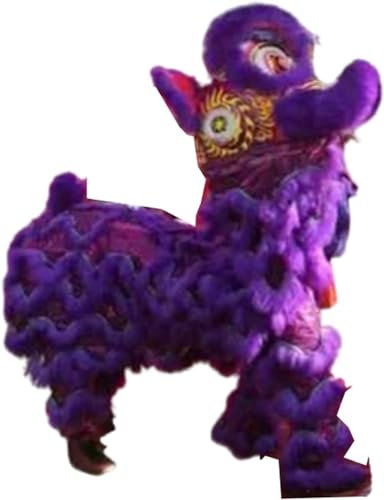 Danse Traditionnelle du lion Festival D'art Traditionnel De Danse Du Dragon Chinois, Célébration De La Mascotte De La Danse Du Lion, Spectacle De Danse Du Dragon Performance de Danse Chinoise(Purple)