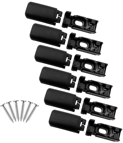 Vdaxvme 6 Stück Plissee-Rollo-Basis, Klemmträger, Spannschuhe mit Schrauben, Set für sicheren Fensterschutz, einfache Installation