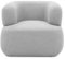 DOMO. collection Sessel Molina, Polstersessel mit Federkern, Armsessel in organischer Form, rund, Cocktailsessel, Loungesessel 90 x 86 x 71 cm (BxTxH), hellgrau