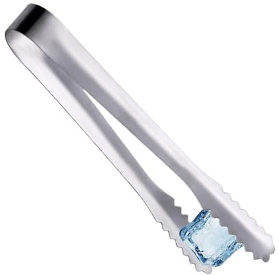 Pince de service – Pince à glaçons | Petites pinces de cuisine | Pinces alimentaires | Pinces en acier inoxydable | Petites pinces pour aliments | Pinces à sucre avec dents | Petites pinces à glaçons