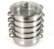 Dampfgarer Topf Steamery Dampftopf Dampfkocher Steamer Pot 5 Stöckiger Edelstahl Dampfgarer Multifunktional, mit Glasdeckel für Fisch, Gemüse, Reis und Mehr