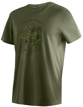 Maier Sports Dieter Print Herren Funktionsshirt, Freizeitshirt mit Aufdruck, Regular Fit