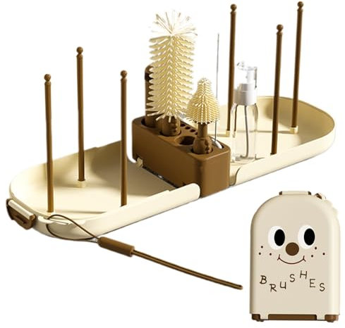 Juego de cepillos para biberones – Juego de limpieza de biberones | Lavadora reutilizable de grado alimenticio para hospital, avión, camping al aire libre
