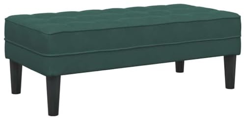 vidaXL Bank mit Kissen Dunkelgrün 113 x 57 x 39 cm Samt