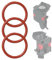 Lot de 3 joints toriques pour Delonghi - Compatible avec Delonghi ECAM ETAM EABI EAM EAM ECA ESAM EPAM - Pour l'unité de percolation, groupe de percolation, piston de pressage, bloc thermique
