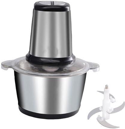 Food processor with A Meat Grinder Featuring, with A 300W Electric Copper Motor, with 2 Speed Settings, Equipped with 4 Large Sharp Blades, Suitable for Meat, Fruits, Vegetables, Baby Food