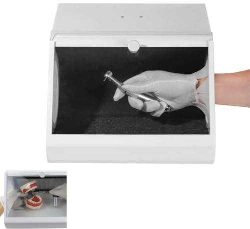 YORCME Absauganlage Dentallabor 12 LED-Lichtquelle 2 Filter Doppeltes Abluftsystem Für Schmuck, Holzschnitzerei, Modellbau und Mikroskulptur